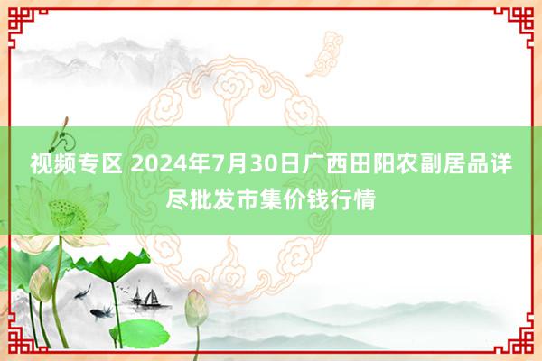 视频专区 2024年7月30日广西田阳农副居品详尽批发市集价钱行情