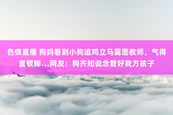 色情直播 狗妈看到小狗追鸡立马露面教师，气得直顿脚…网友：狗齐知说念管好我方孩子